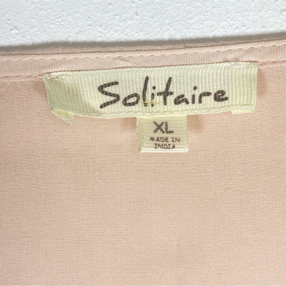 Solitaire Women’s Top Balloon Sleeves Embroidered  XL Boho Bohemian Peasant - Picture 4 of 16